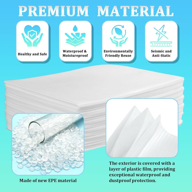 APOCHON 30Pack Large Foam Pouches 22x26 Inch, Cushion Foam Wrap Pouches for Fragile Items, Packing Supplies for Dishes, Books, Photo Frames and Canvas Artwork, Plate Packing Sleeves for Moving - Image 3